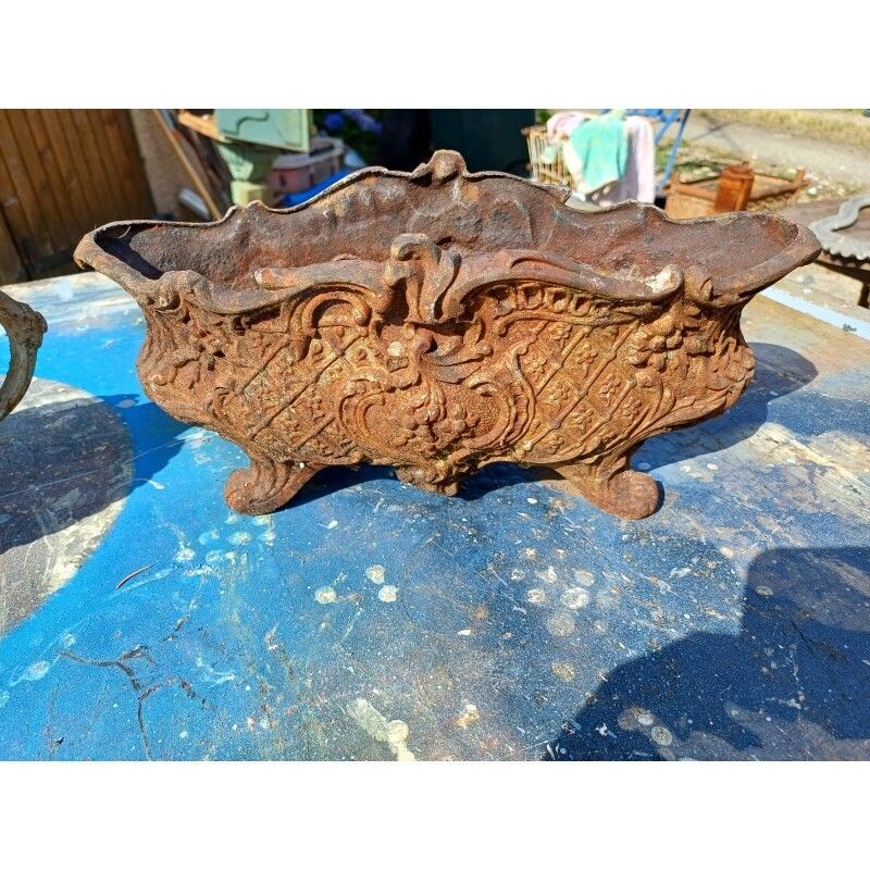 2 Cast Iron Planters 1900 From Charleville   Mézières Rocaille Style photo furniture