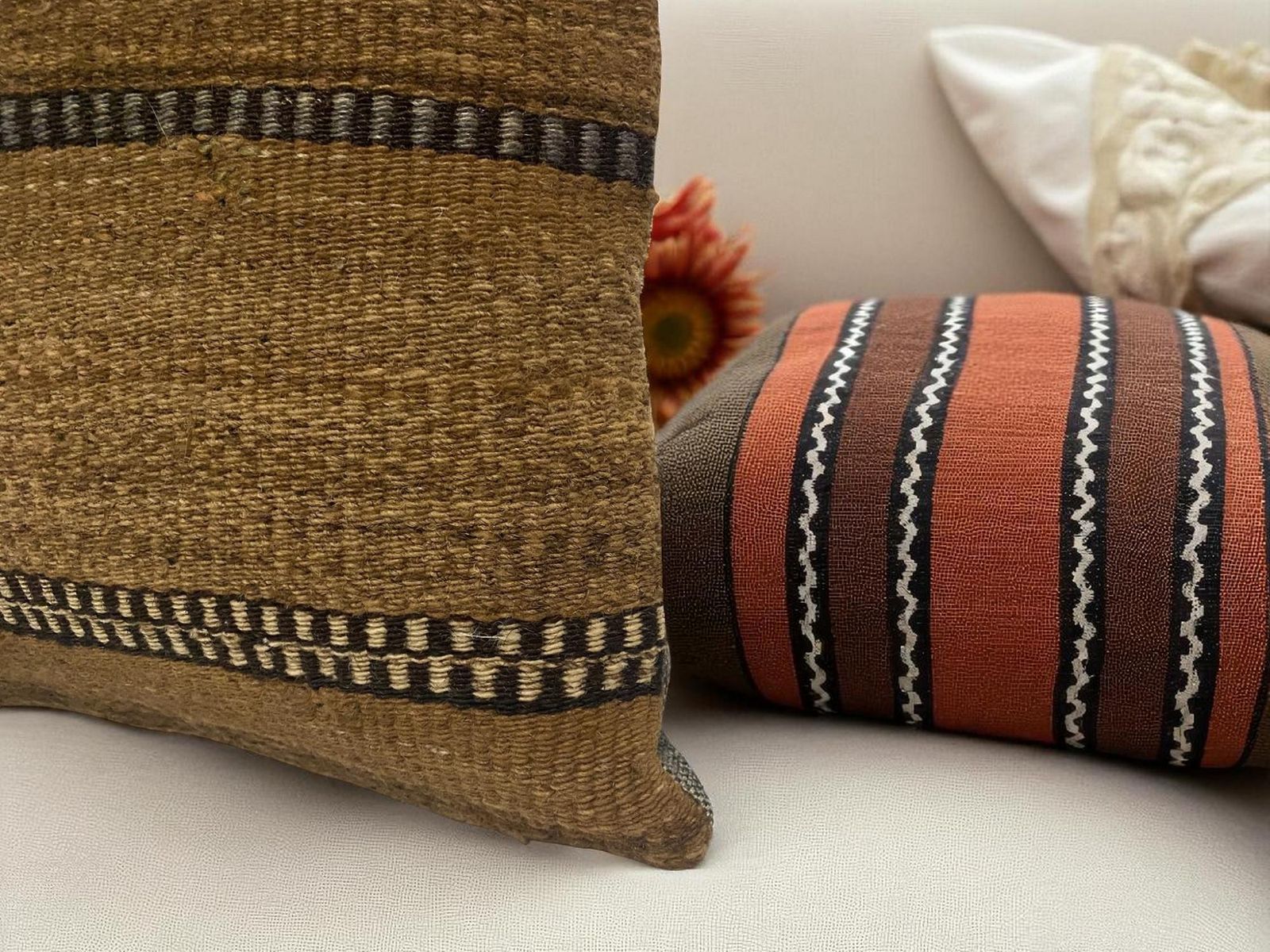 Hand Made Kilim Faced Cushion 12 X 20 Inches, Anatolian Kilim Pillow, Handmade Cushion Cover, Turkish Decor, Home Decor Accent photo vinterior