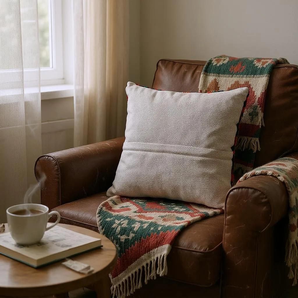 Hand Made Kilim Faced Cushion 16 X 16 Inches, Anatolian Kilim Pillow, Handmade Cushion Cover, Turkish Decor, Home Decor Accent photo furniture