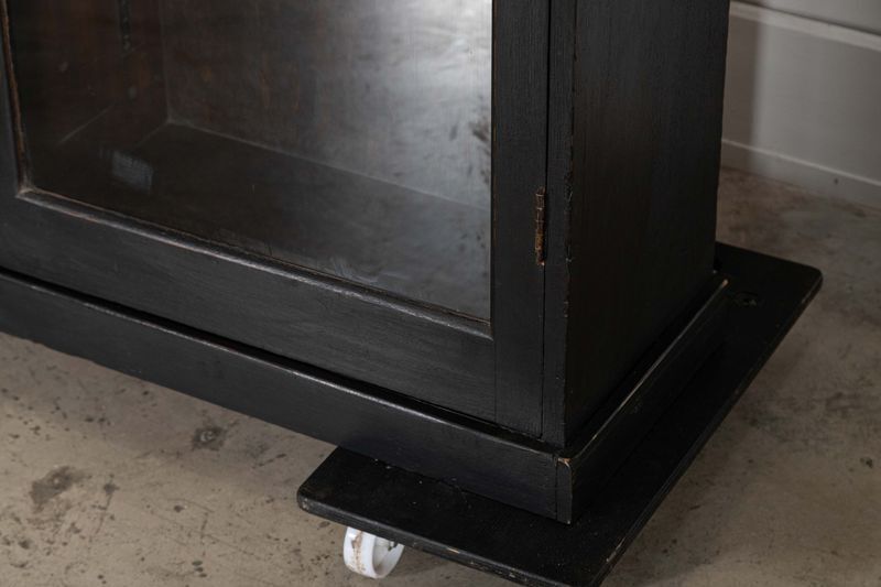 photo buy 19thc English Oak Glazed Bookcase Cabinet