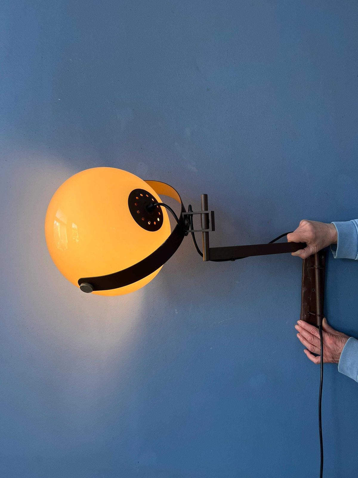 Vintage Dijkstra Space Age Mushroom Zwenkarm Wandlamp photo 312.0