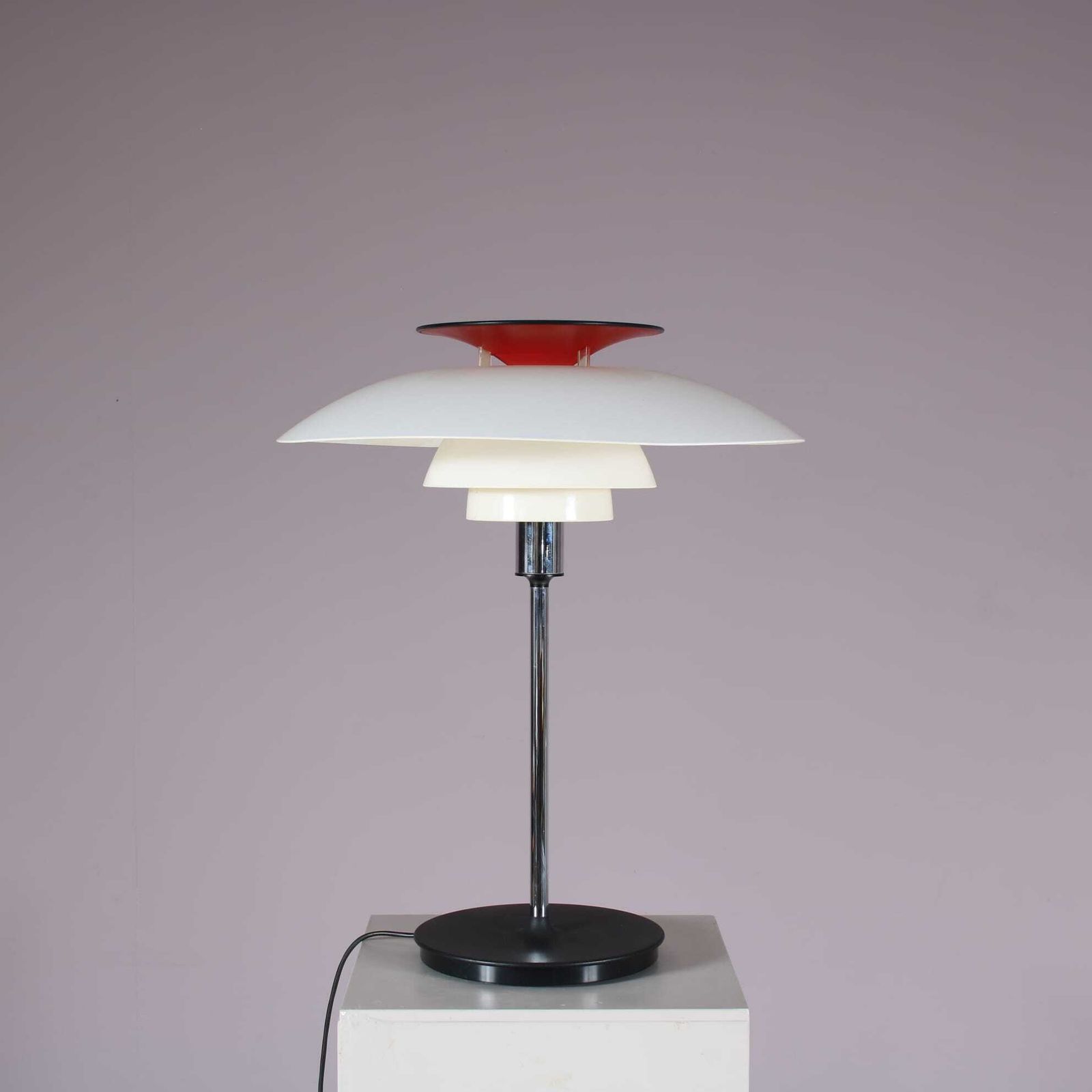 1970s Poul Henningsen “Ph80” Table Lamp For Louis Poulsen, Denmark