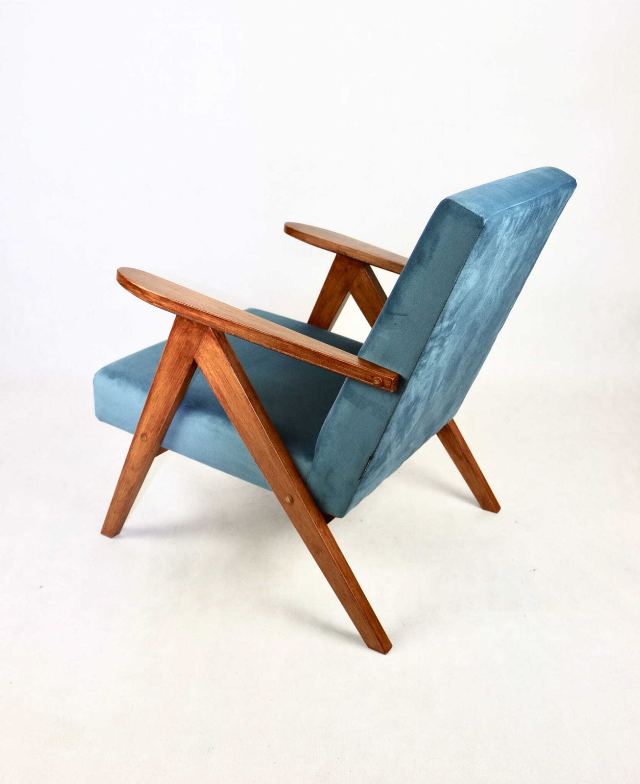 Armchair B 310 Var Sea Blue Velvet photo vinterior