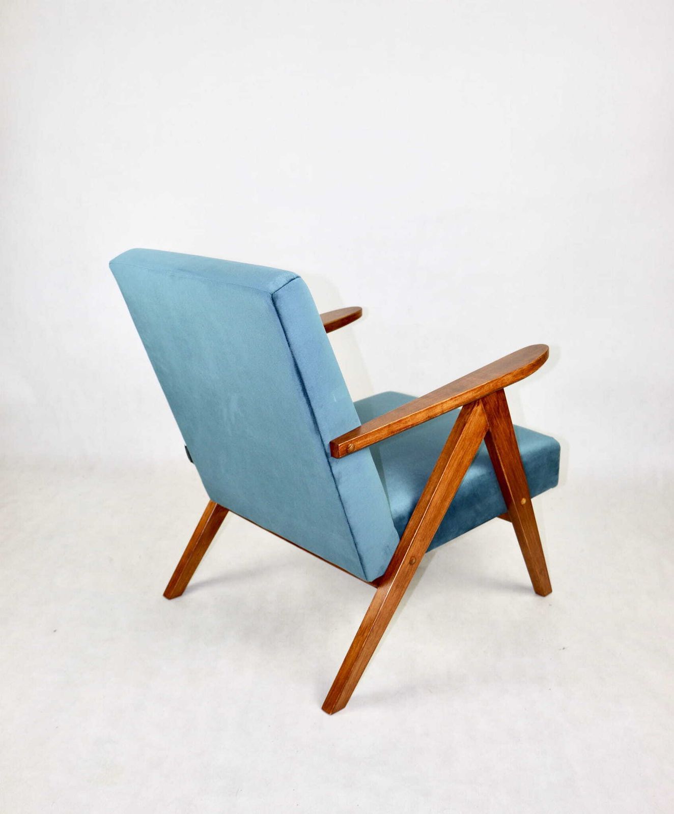 Armchair B 310 Var Sea Blue Velvet photo vintage
