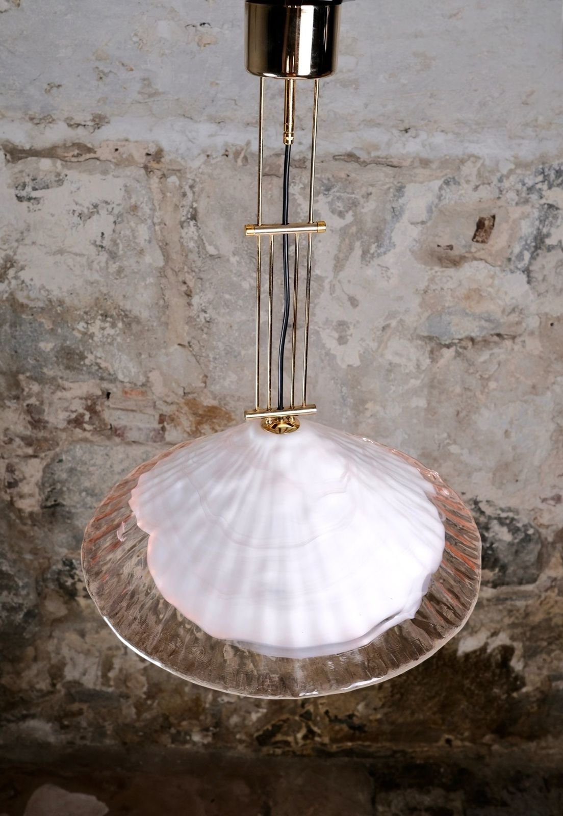 Murano Glass And Brass Pendant Light By La Murrina, Italy, 1970s photo for sale