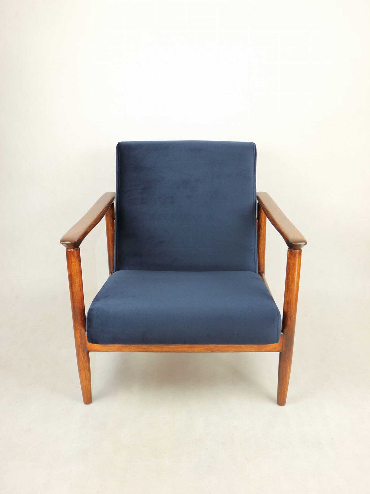 Gfm 142 Armchair, Designed By Edmund Homa From The 70s, Navy Blue   2 Pieces Available photo furniture