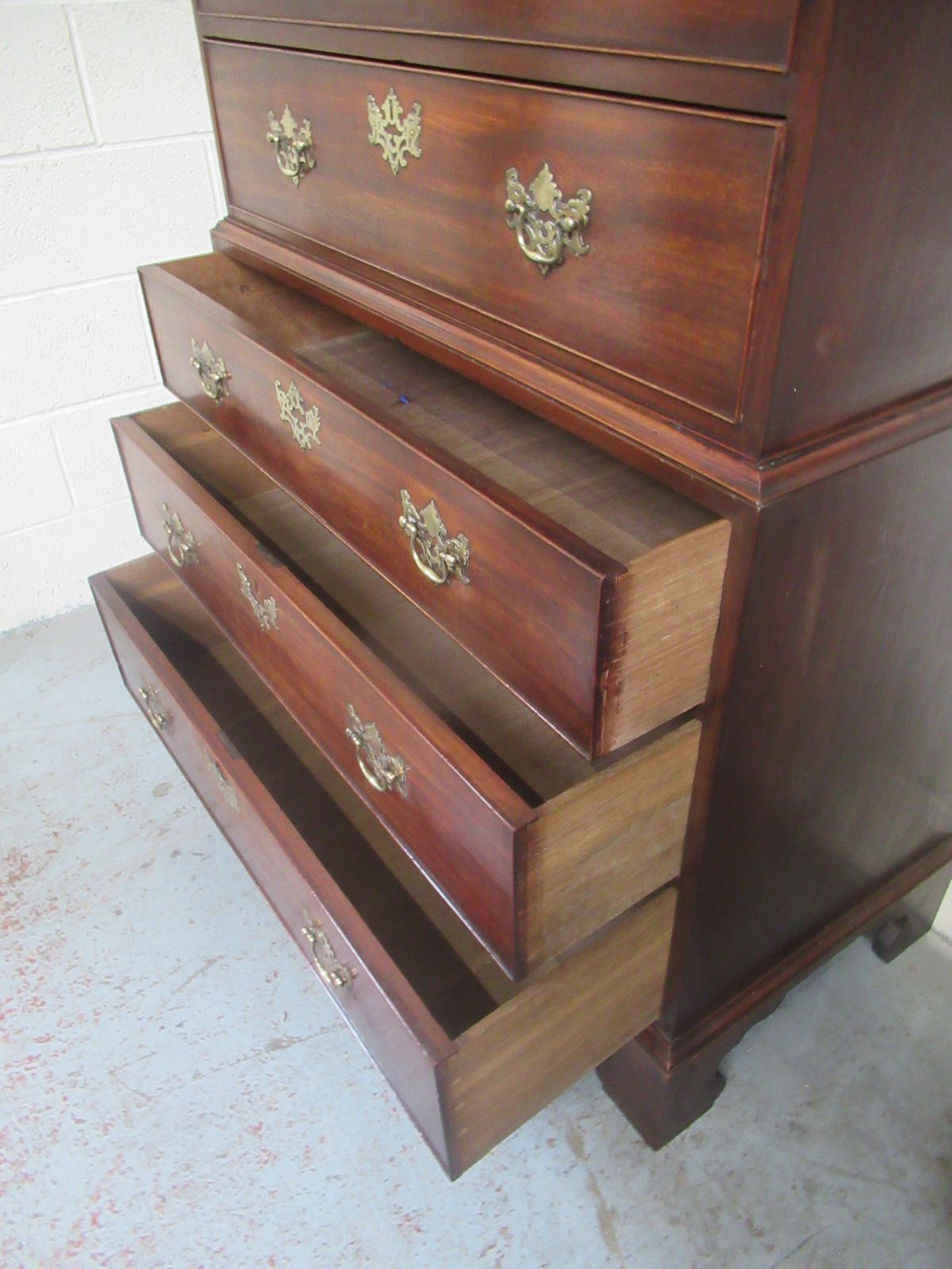 photo furniture Late 18th Century  Georgian Mahogany   Tall Boy Chest On Chest