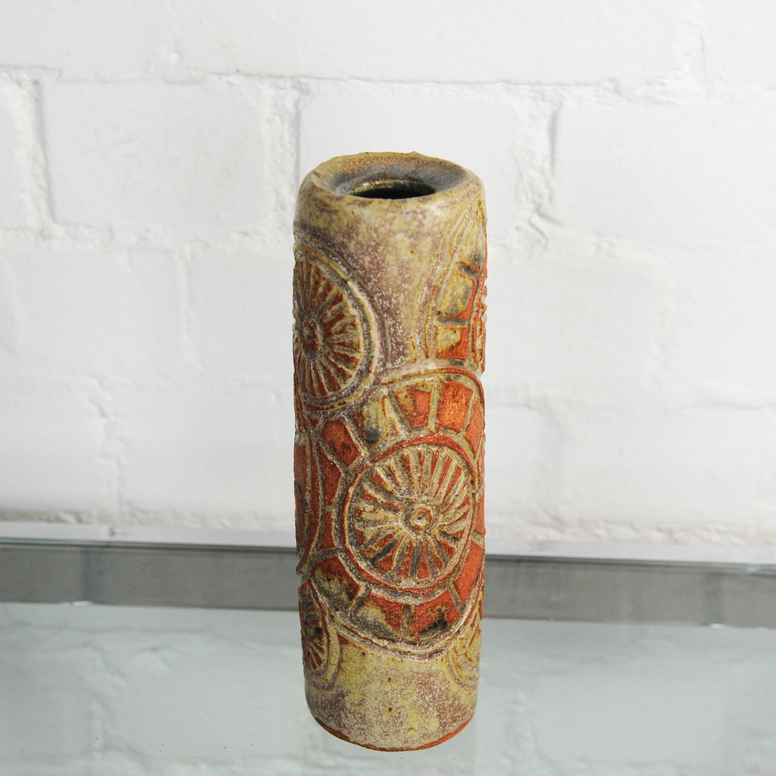 Mid Century Cylindrical Vase Attributed To Bernard Rooke, 1960s photo furniture