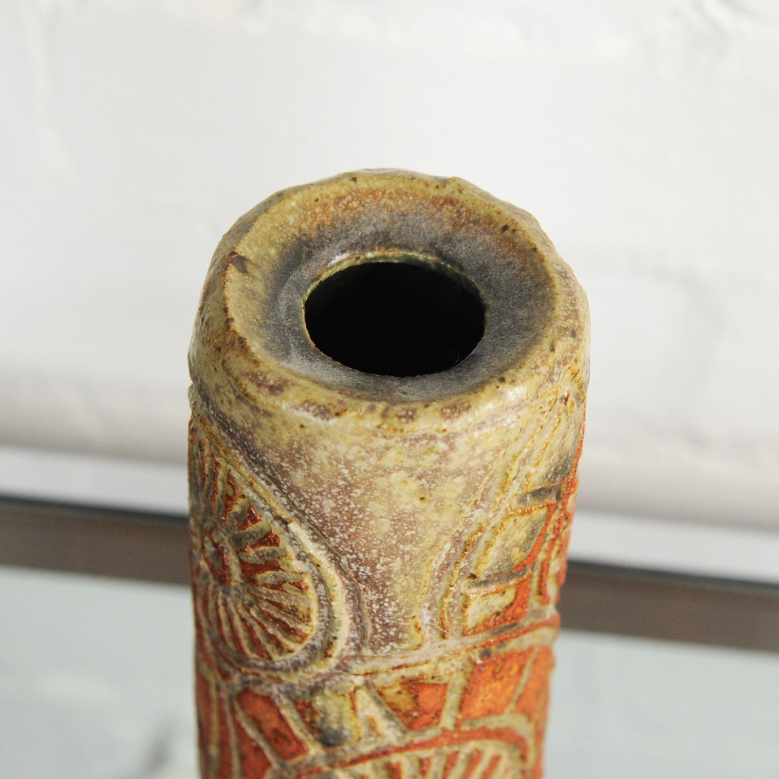Mid Century Cylindrical Vase Attributed To Bernard Rooke, 1960s photo for sale