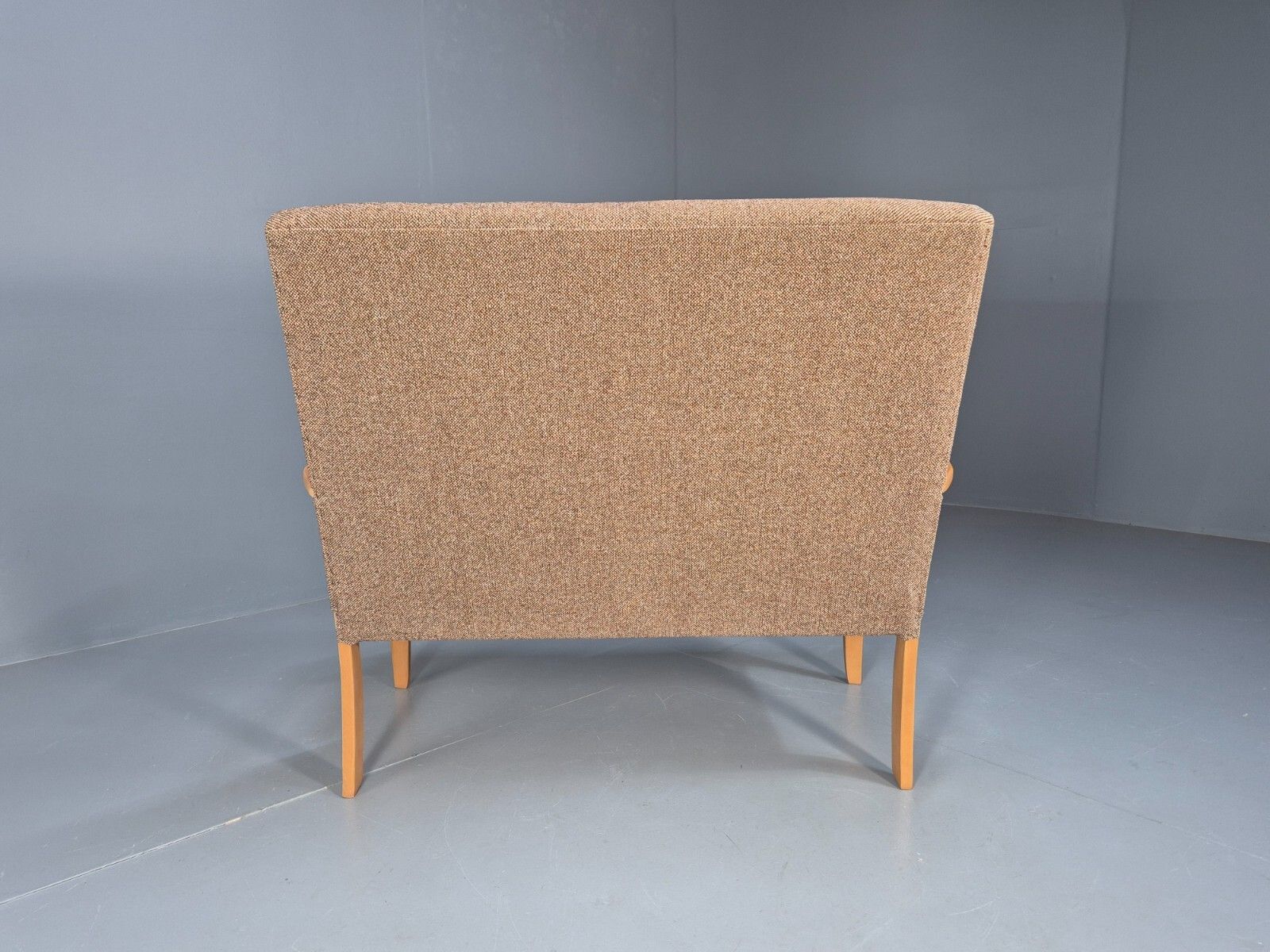 photo vinterior Vintage 2 Seater Sofa Beige Fabric Beech Frame Danish Design Eb9490 M2ss