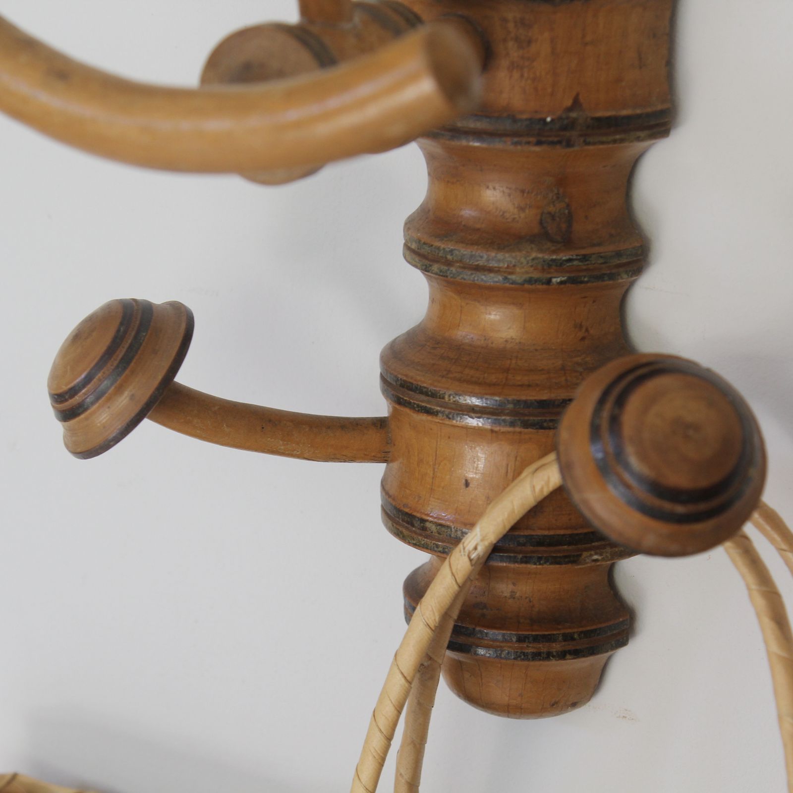 Antique French Wooden Coat And Hat Hooks photo 97.0