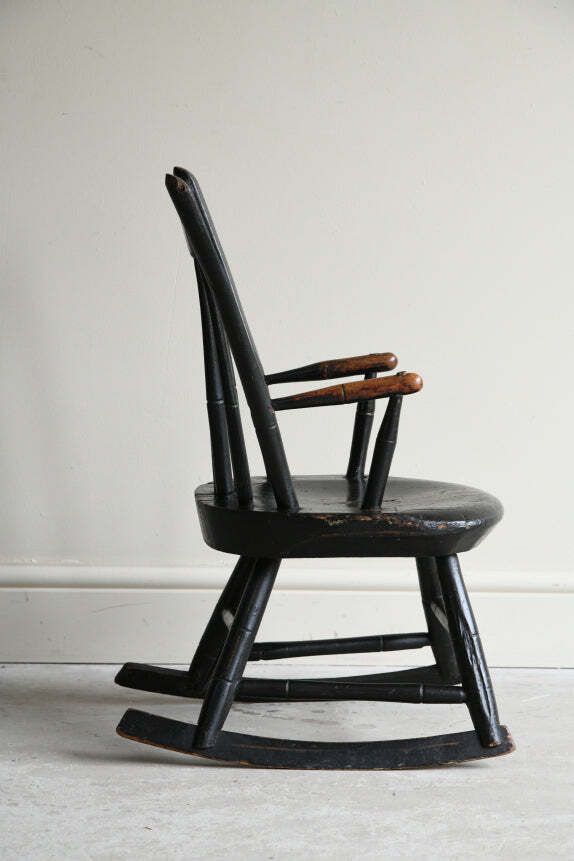 Antique Stained Childs Chair, 1800s photo vinterior