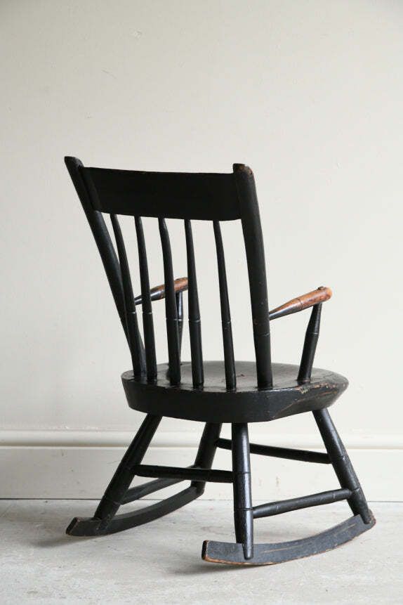 Antique Stained Childs Chair, 1800s photo vintage