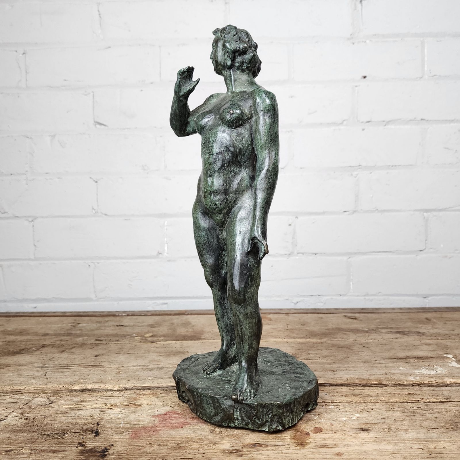 Yvonne Clergerie B.1942   Verdigris Bronze Female Study photo 2500.0