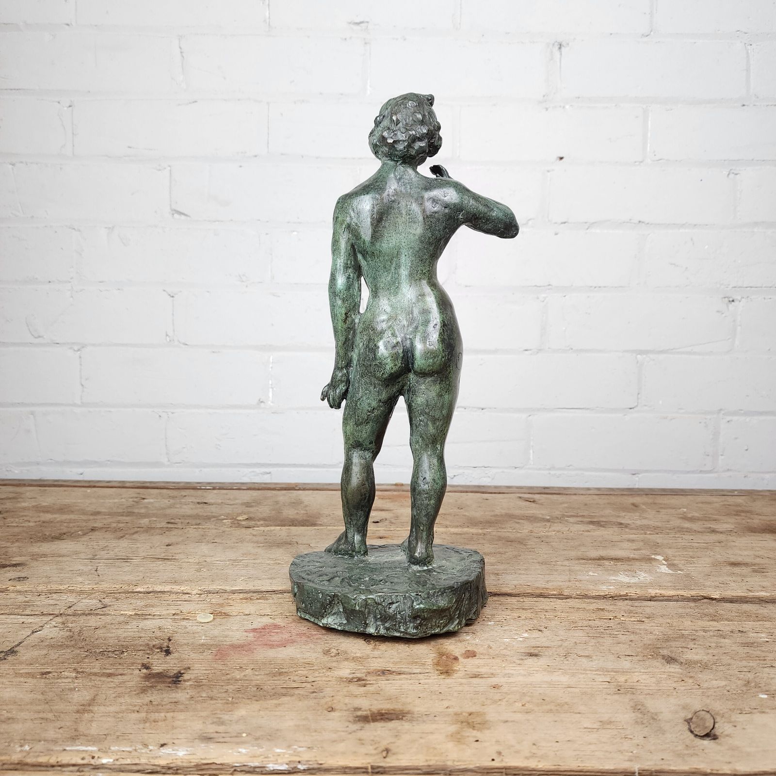 Yvonne Clergerie B.1942   Verdigris Bronze Female Study photo buy