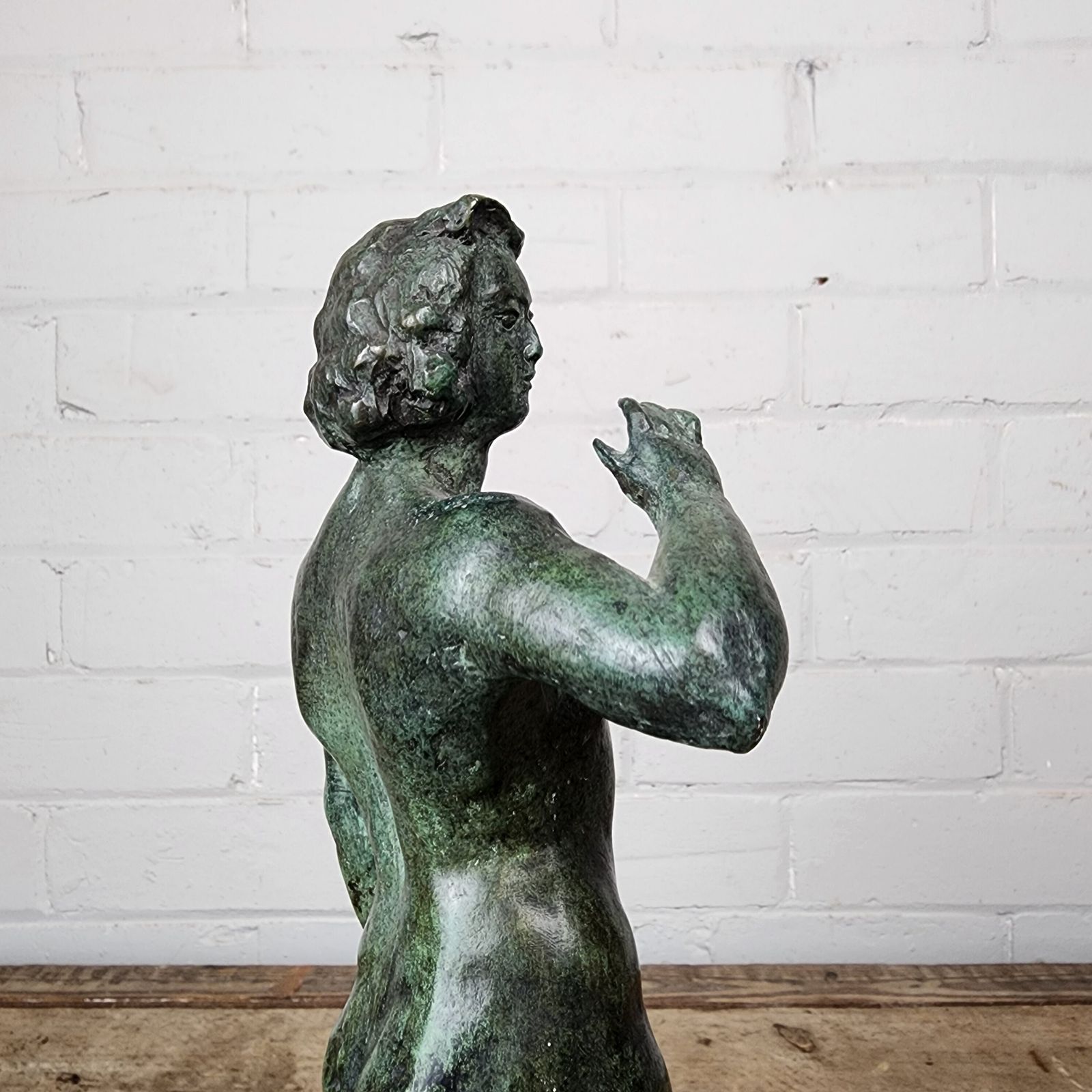 photo for sale Yvonne Clergerie B.1942   Verdigris Bronze Female Study