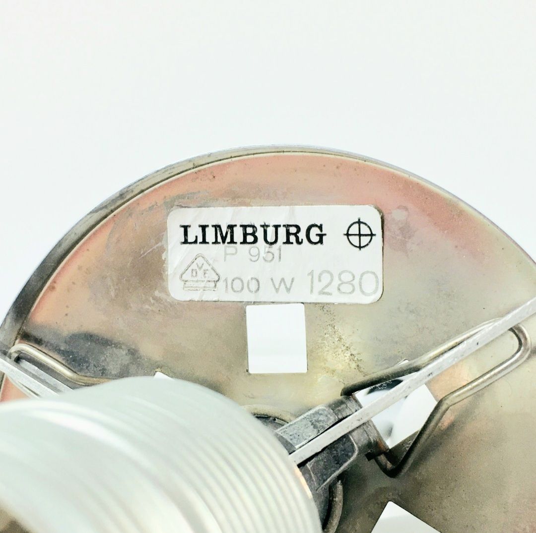 Grote Mid Century Amber Bubbelglas & Messing Plafondlamp Van Helena Tynell Voor Limburg, Duitsland, Jaren 1960 photo vintage