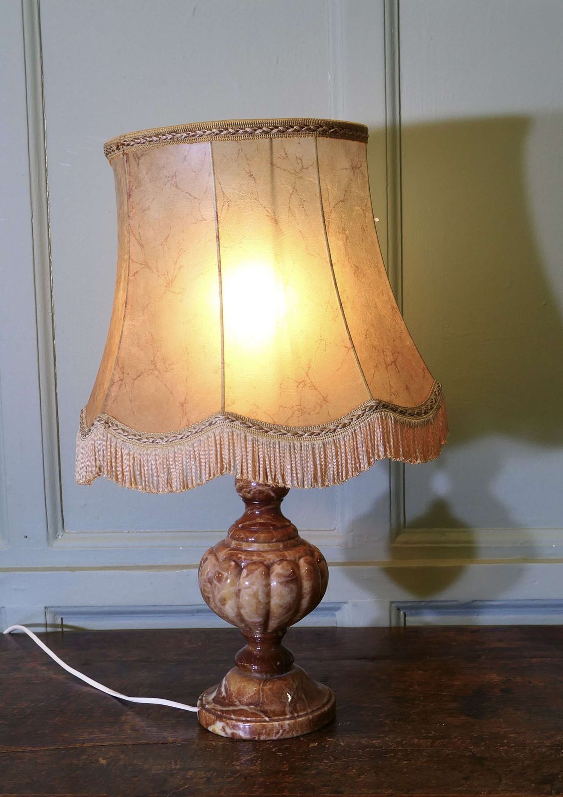 Art Deco Italian Marble Table Lamp photo vintage