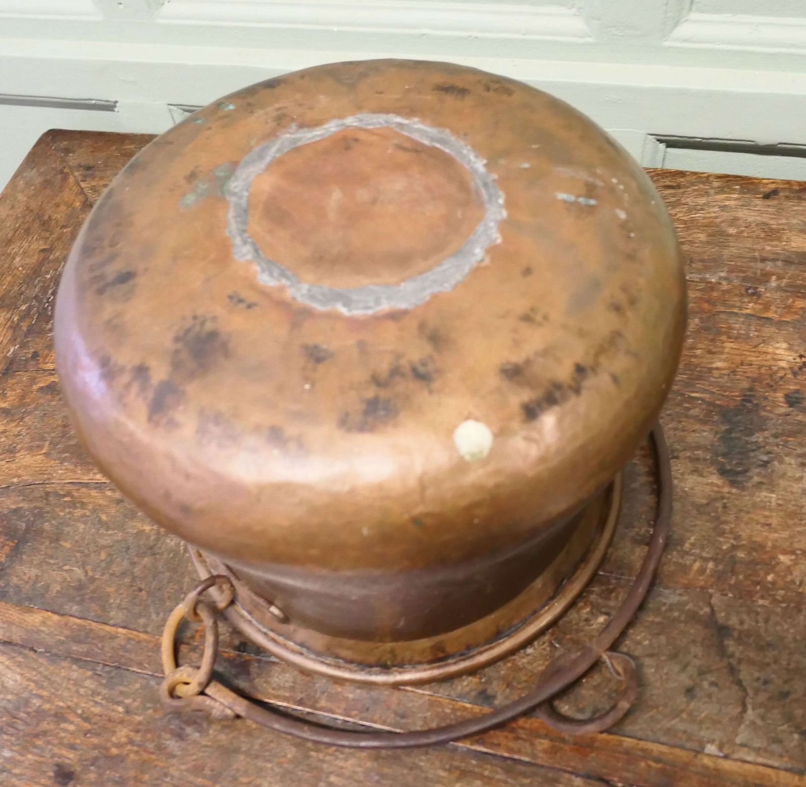 19th Century Copper Cauldron Cooking Pot photo Home Decor