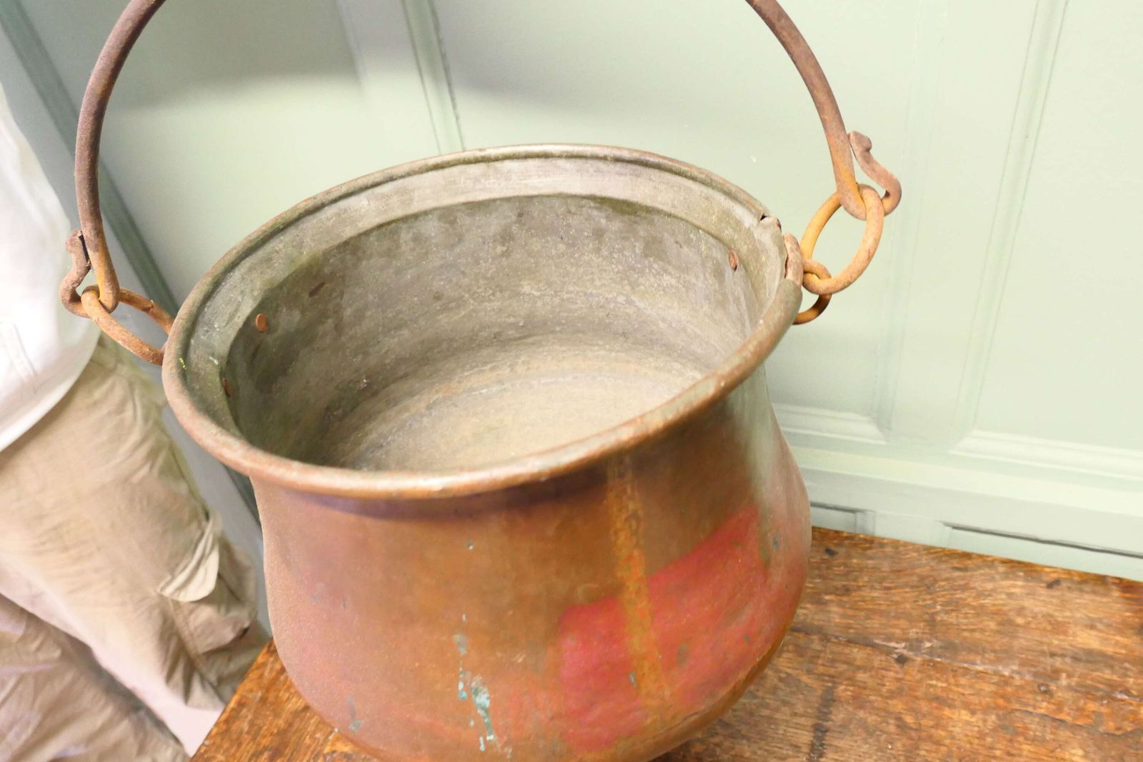 19th Century Copper Cauldron Cooking Pot photo vinterior