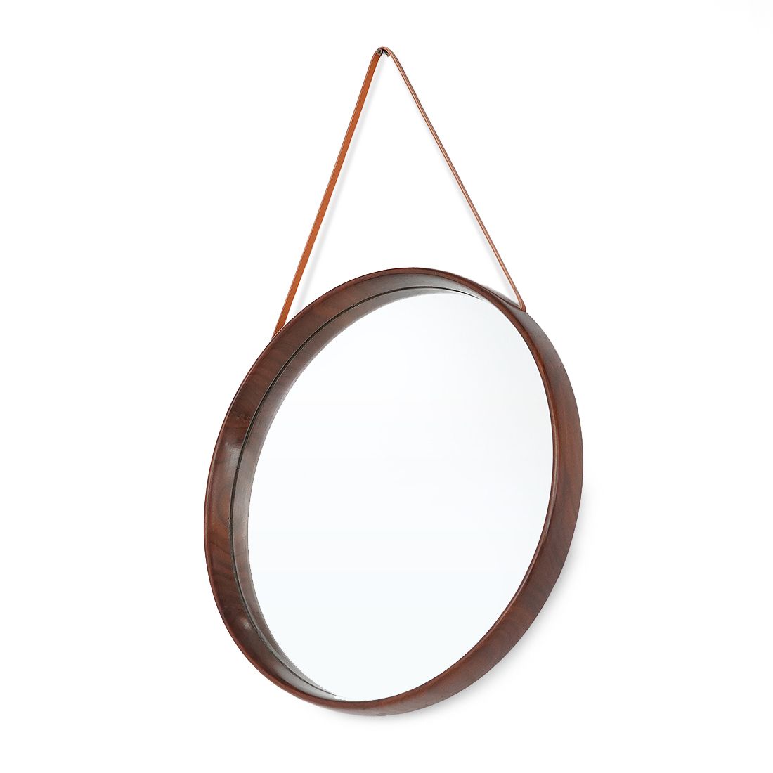 Teak Wall Mirror By Uno And Osten Kristiansson For Luxus, 1960s photo vinterior