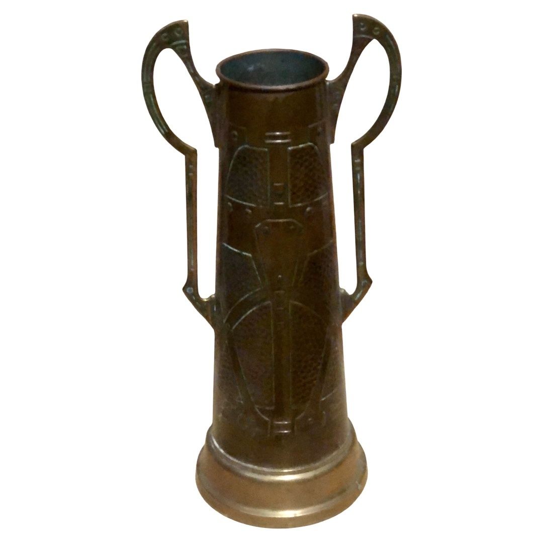 Handsome Art Nouveau Copper Vase Made In Germany photo furniture