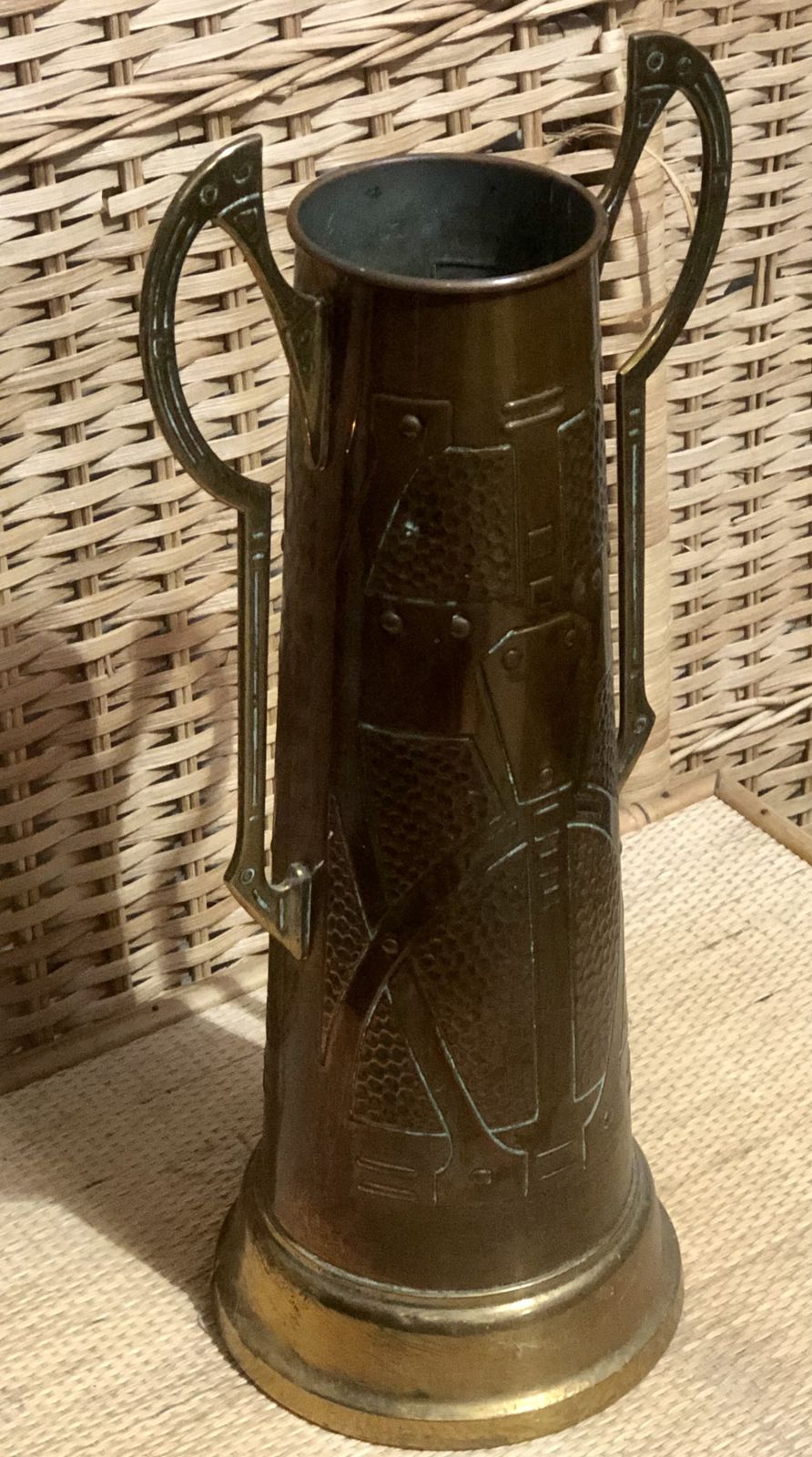 Handsome Art Nouveau Copper Vase Made In Germany photo buy