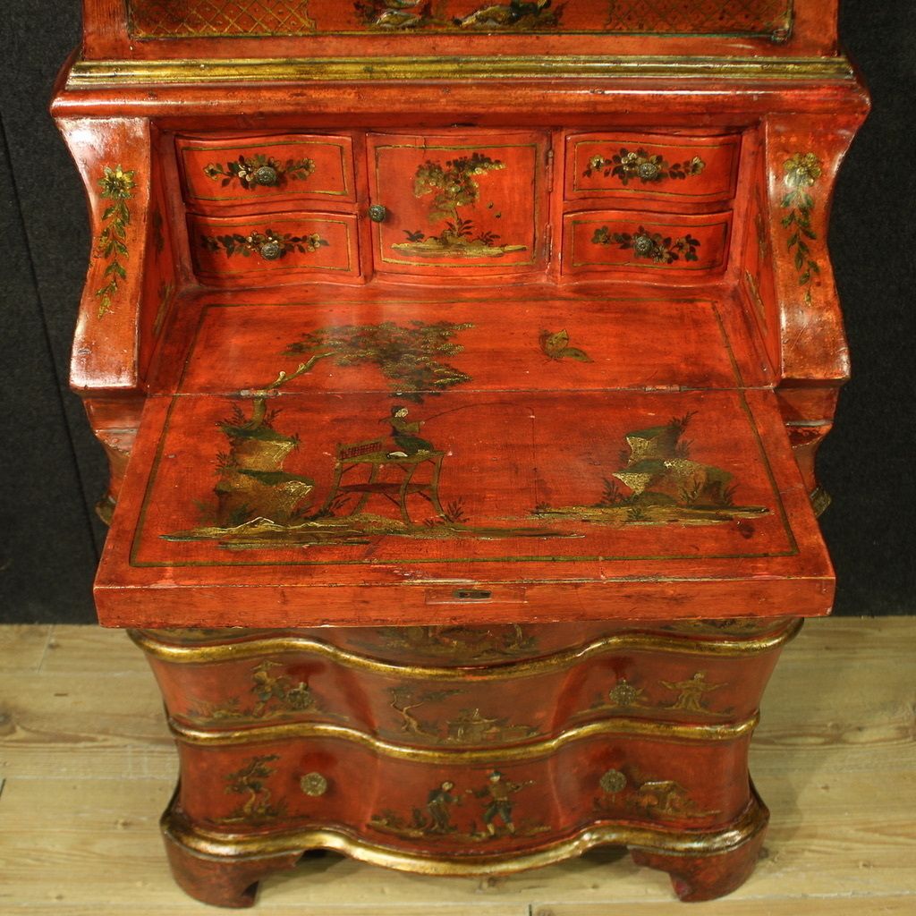 4100.0 Venetian Lacquered And Gilded Chinoiserie Trumeau From 20th Century photo