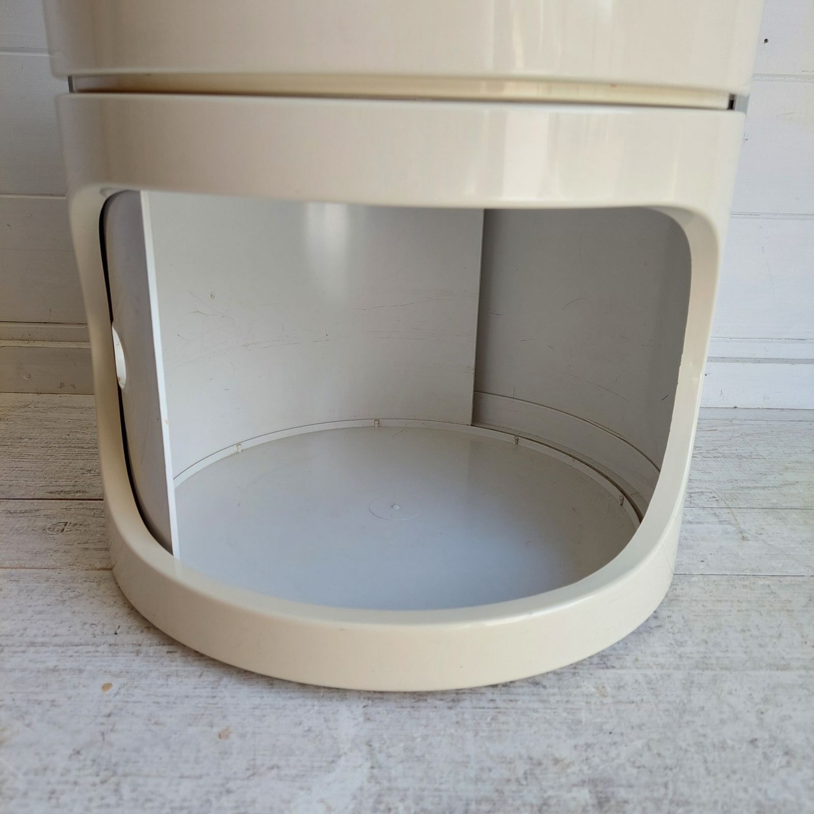 Furniture Mid Century  Plastic Side Table Space Age Nightstand Marc Held  Flair, France  Holland 970s photo