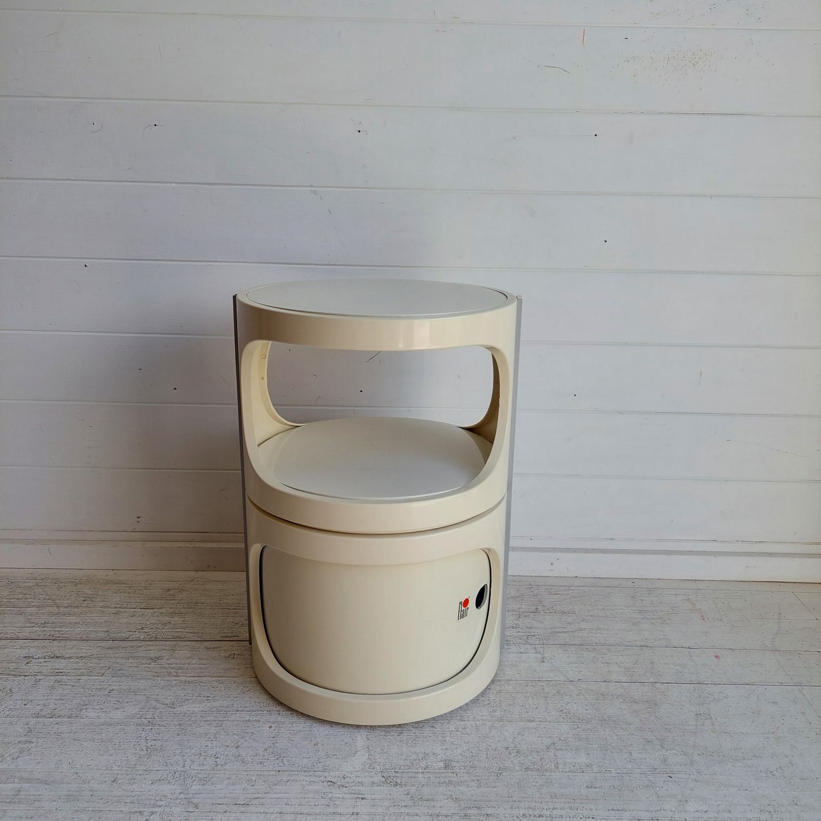 Mid Century  Plastic Side Table Space Age Nightstand Marc Held  Flair, France  Holland 970s photo buy