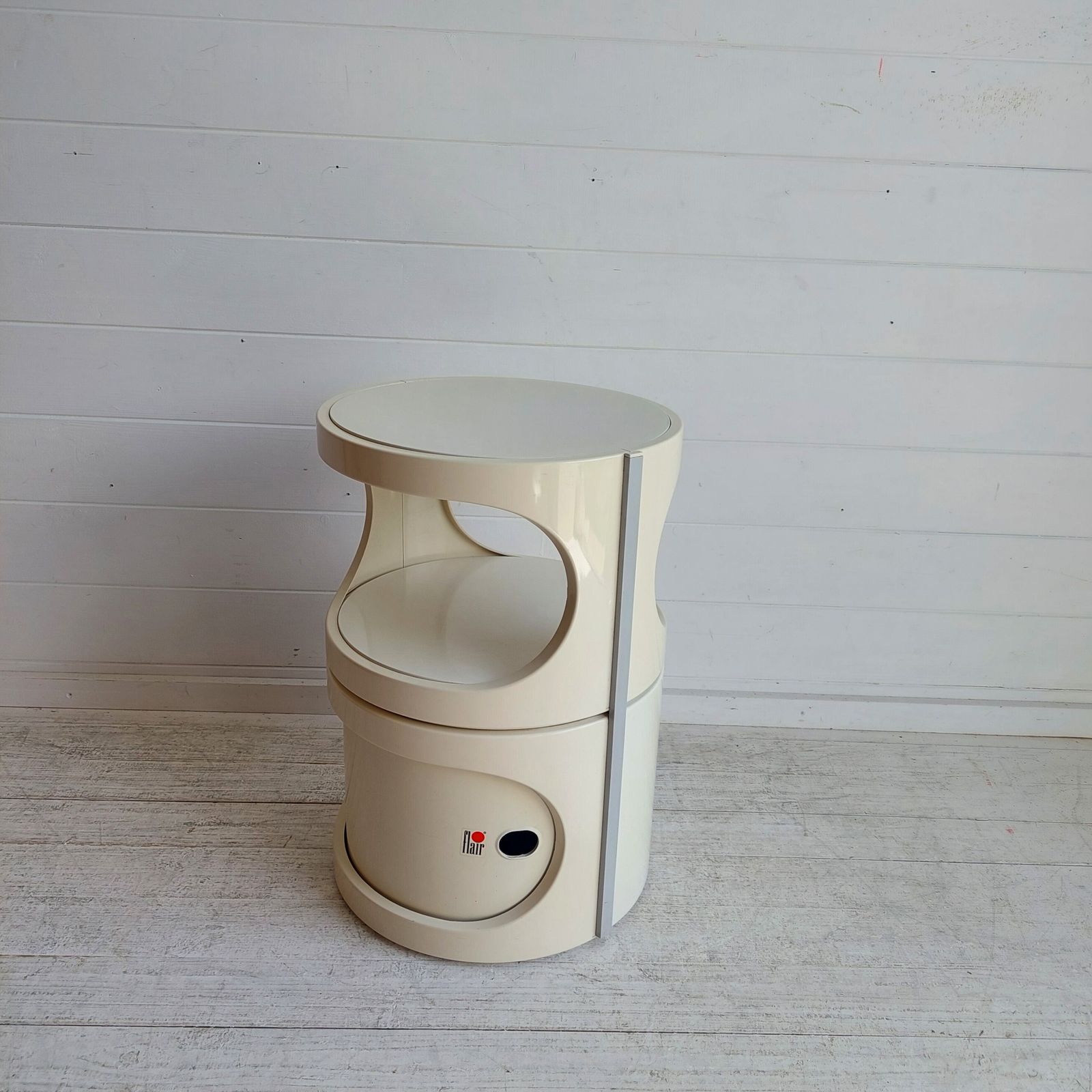 Mid Century  Plastic Side Table Space Age Nightstand Marc Held  Flair, France  Holland 970s photo 195.0