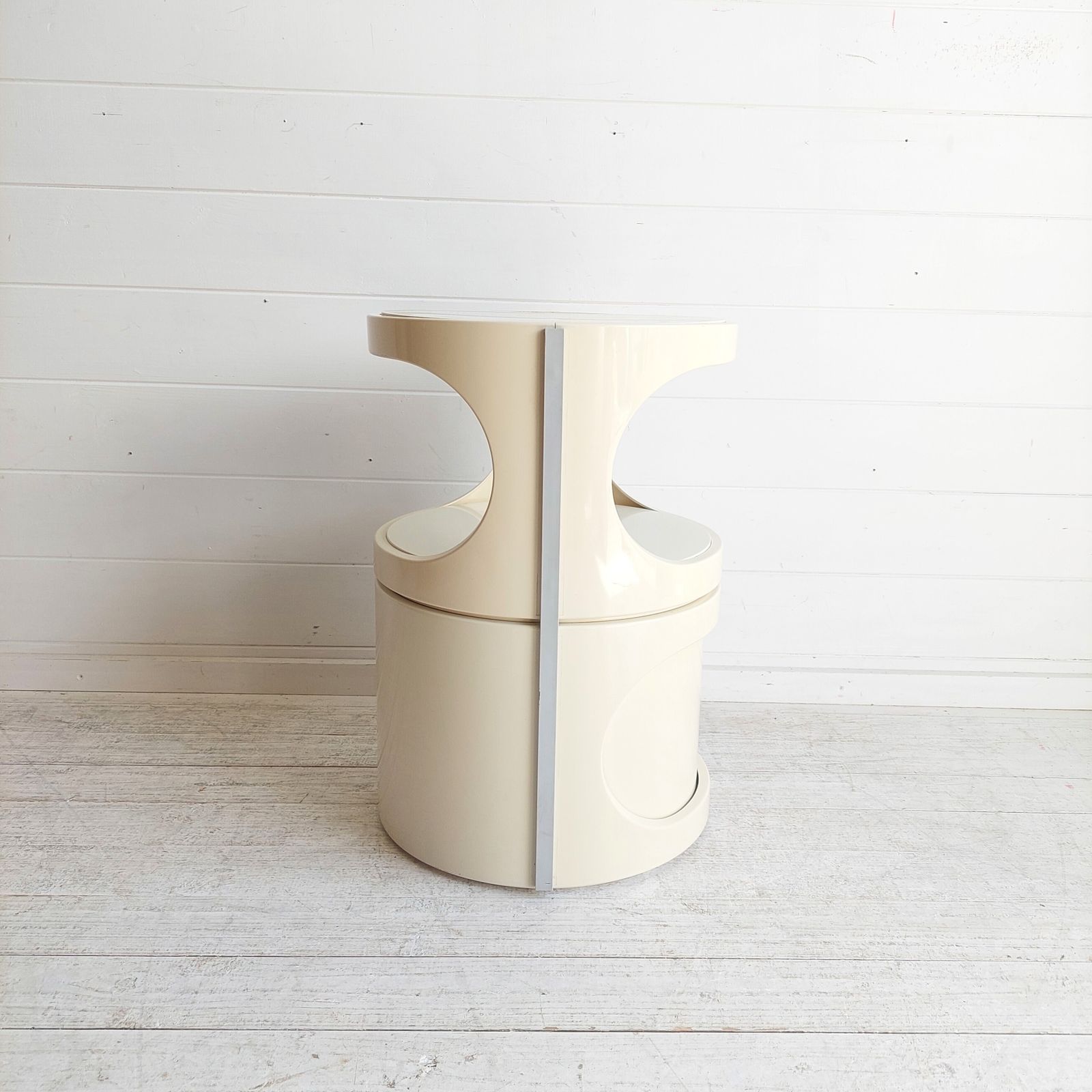 Mid Century  Plastic Side Table Space Age Nightstand Marc Held  Flair, France  Holland 970s photo Furniture