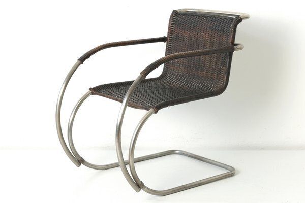 photo buy Weissenhof Mr 20 Armchair By Ludwig Mies Van Der Rohe For Berlin Metallgewerbe Josef Müller, Germany, 1927