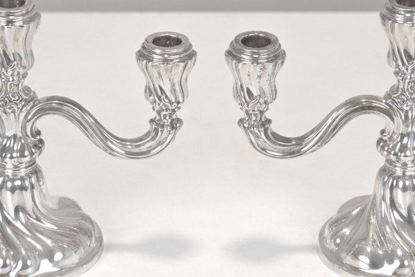 Silver 830/1000 Candelabras, Germany, 1935, Set Of 2 photo vinterior