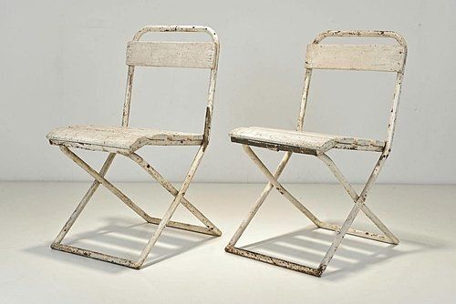 Garden Chairs In Metal By Erich Dieckmann, Germany, 1930, Set Of 2