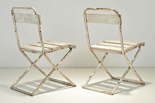 Garden Chairs In Metal By Erich Dieckmann, Germany, 1930, Set Of 2 photo 1200.0