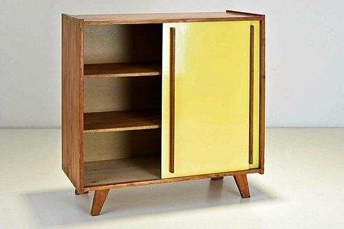 Small Sideboard Pavatex Stella Möbel In Yellow, Switzerland, 1950s photo vintage