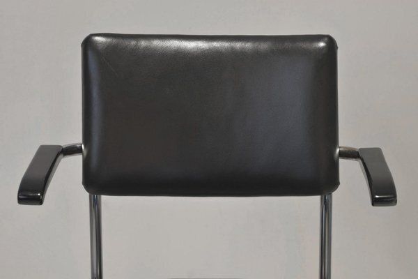 photo buy German Desk Chair In Chrome Plated Steel Tube, 1950