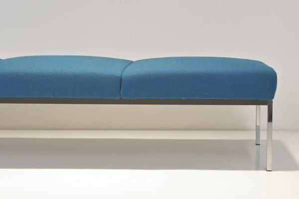 Chrome Plated Square Steel Tube Bench From Walter Knoll, Germany, 1969 photo 3089.0