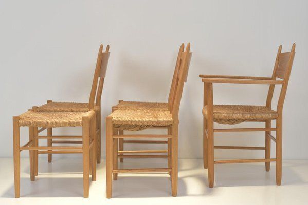 Chair Ensemble In Ash By Charlotte Perriand, 1960, Set Of 6 photo 3544.0