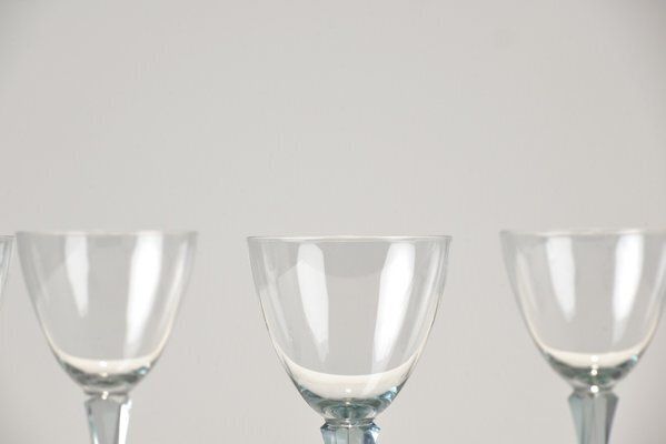 White Wine Glasses By Wilhelm Wagenfeld For Vlg Weisswasser, Germany, 1937, Set Of 5 photo Home Decor