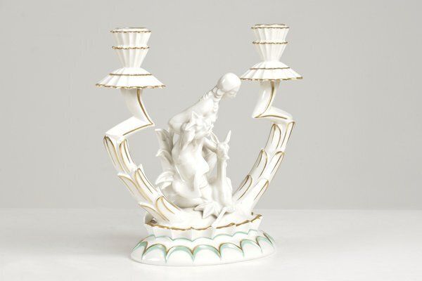 Porcelain Candleholder By Karl Tutter For Hutschenreuther, Germany, 1925 photo furniture