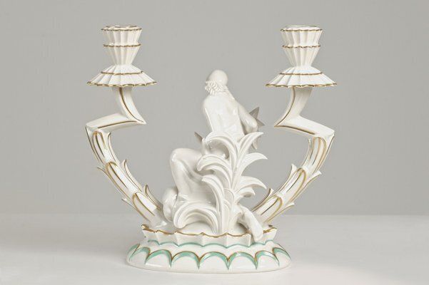 Porcelain Candleholder By Karl Tutter For Hutschenreuther, Germany, 1925 photo buy
