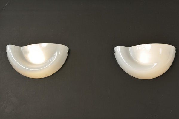 Italian Wall Lamps In Murano Glass From Vistosi, 1969, Set Of 2 photo for sale