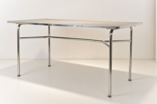Dining Table In Steel Tube From Mauser Works Waldeck, 1950s photo buy