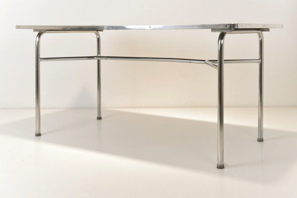 Dining Table In Steel Tube From Mauser Works Waldeck, 1950s photo vintage