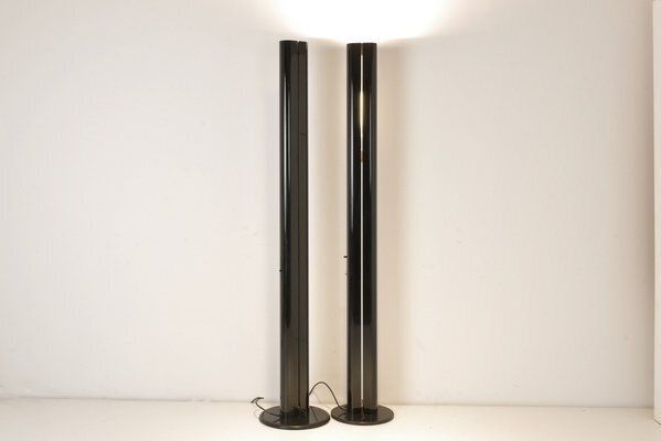 Black Megaron Floor Lamps By Gianfranco Frattini For Artemide, Italy, 1979, Set Of 2 photo 3265.0