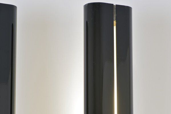 Lighting Black Megaron Floor Lamps By Gianfranco Frattini For Artemide, Italy, 1979, Set Of 2 photo