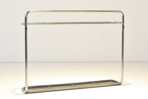 Industrial Steel Tube Umbrella Stand From Wohnbedarf, Switzerland, 1930s photo 1017.0
