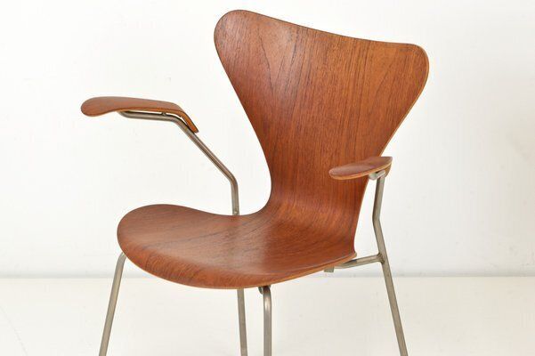 Model 3207 Chairs In Teak By Arne Jacobsen For Fritz Hansen, Denmark, 1955, Set Of 4 photo buy